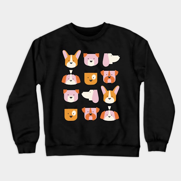 Dogs on Dogs Crewneck Sweatshirt by Megan Roy